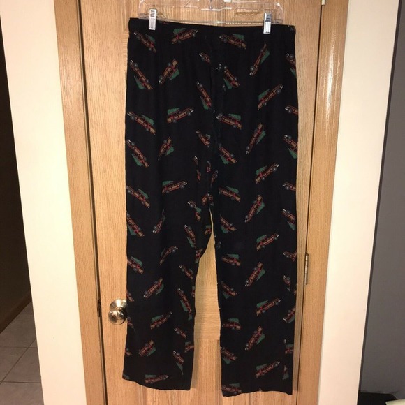 STAFFORD Mens Pajama Set Sz M Cotton Holiday Christmas Rare Station Wagon - Picture 4 of 8